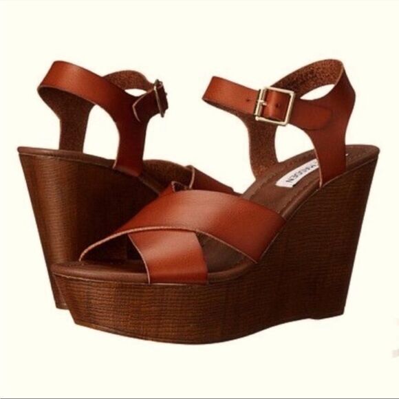Steve Madden Brown Petrina Wedge Sandal Size 9.5 - Picture 12 of 12